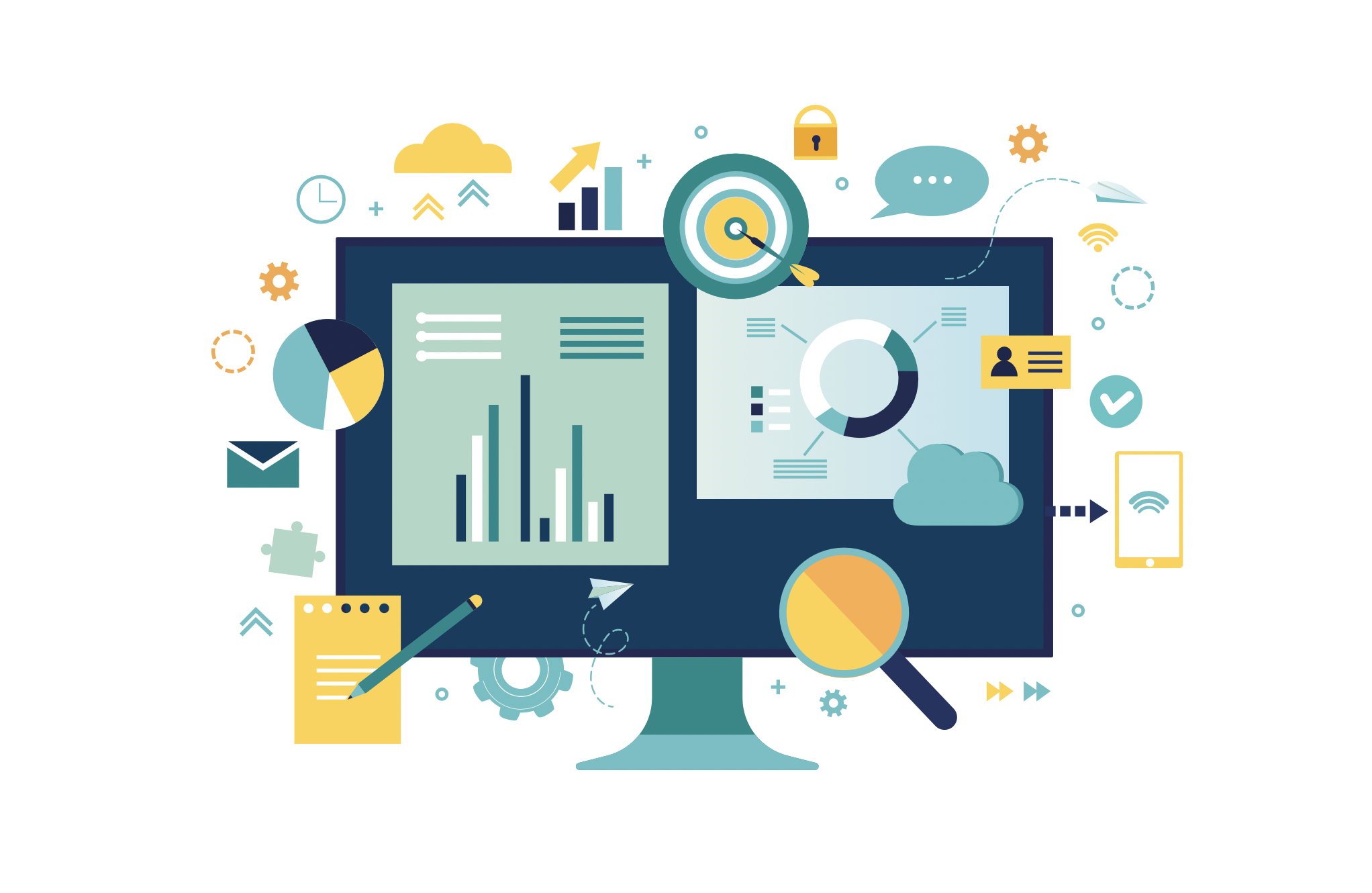 digital marketing illustration